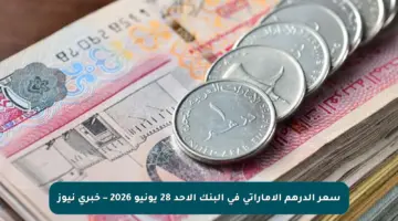سعر الدرهم الاماراتي في البنك الاحد 28 يونيو 2026 – خبري نيوز